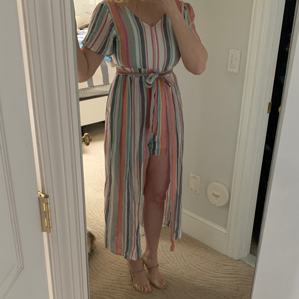 Striped Multicolor Maxi Dress